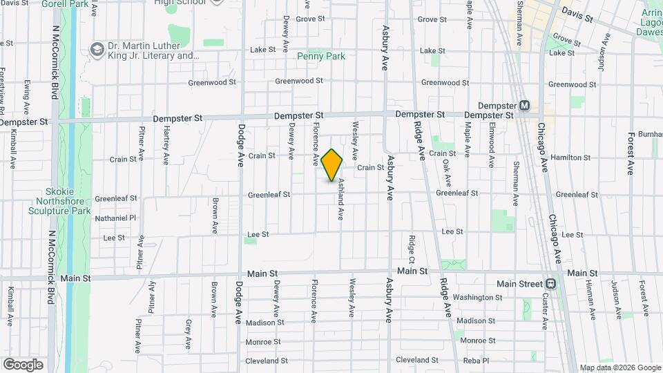 1511 Greenleaf St Map and Location Details