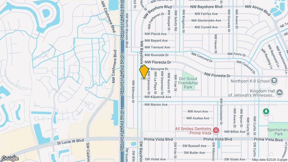 347 NW Bayshore Blvd Mapa y Detalles de la Ubicación