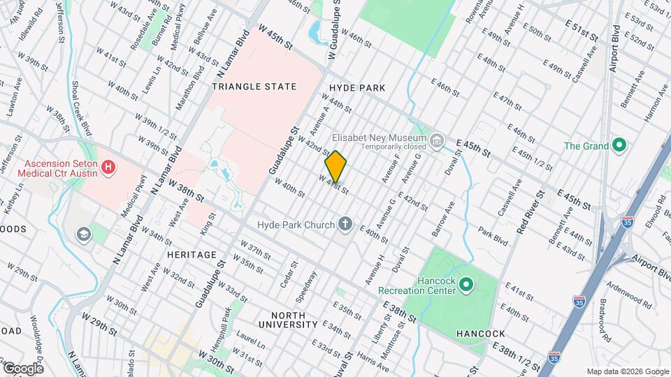 4014 Avenue D Mapa y Detalles de la Ubicación