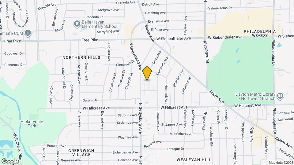 2525 Grant Ave Map and Location Details