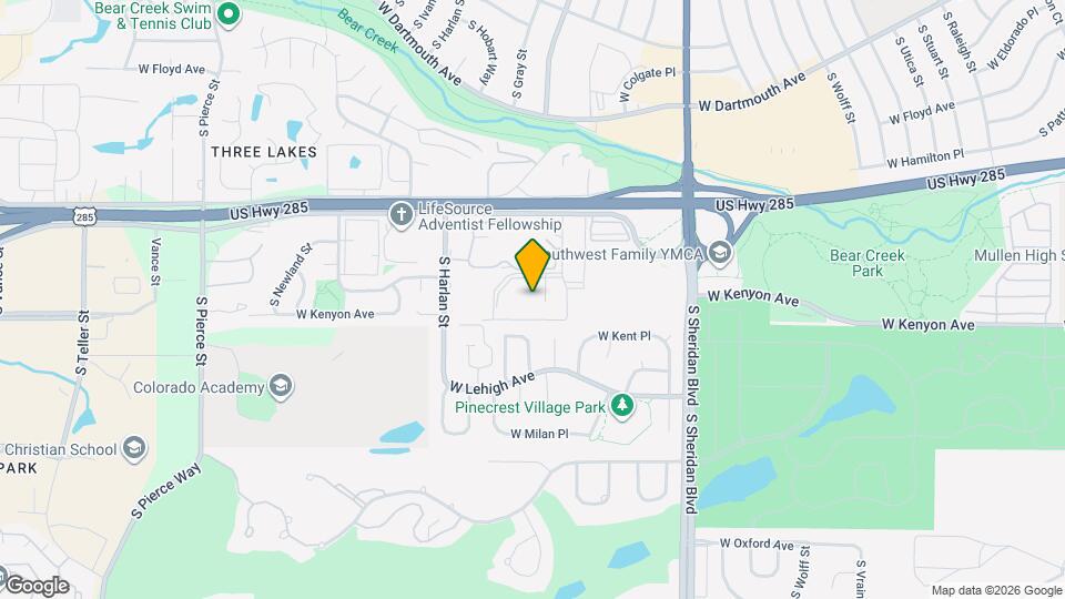 3636 S Depew St, Unit 12 Map and Location Details