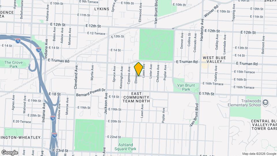 1603 Elmwood Ave Map and Location Details