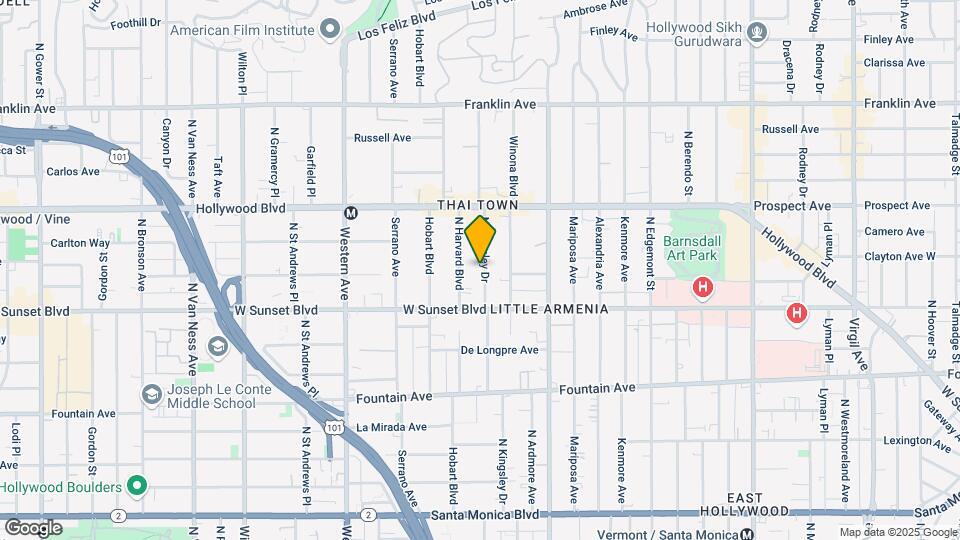 1543 N Kingsley Dr Map and Location Details