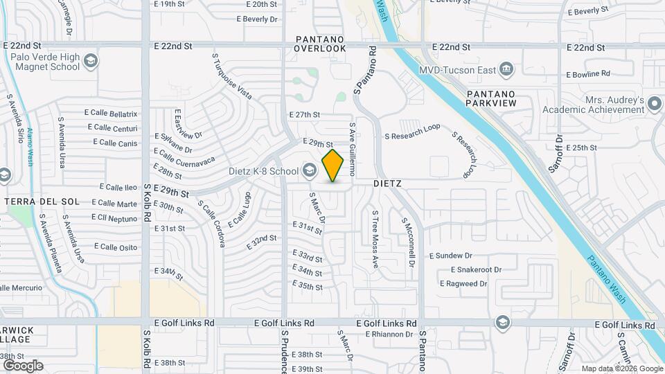 7641 E Palma St Map and Location Details