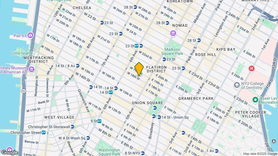 17 W 18th St Map and Location Details