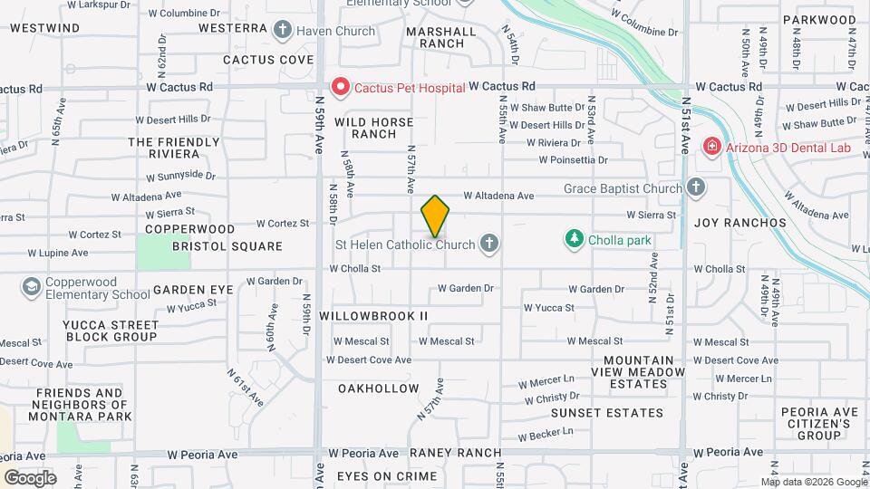 5608 W Lupine Ave Map and Location Details