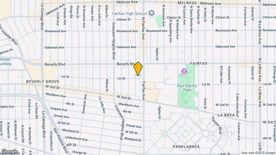 100 N Hayworth Ave Mapa y Detalles de la Ubicación