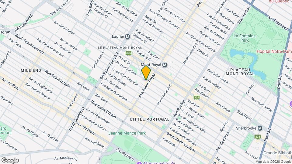 4512 Henri-Julien Av Map and Location Details