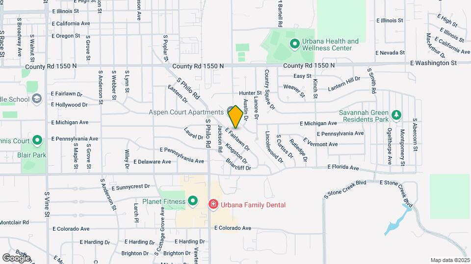 1612 E Fairlawn Dr Map and Location Details