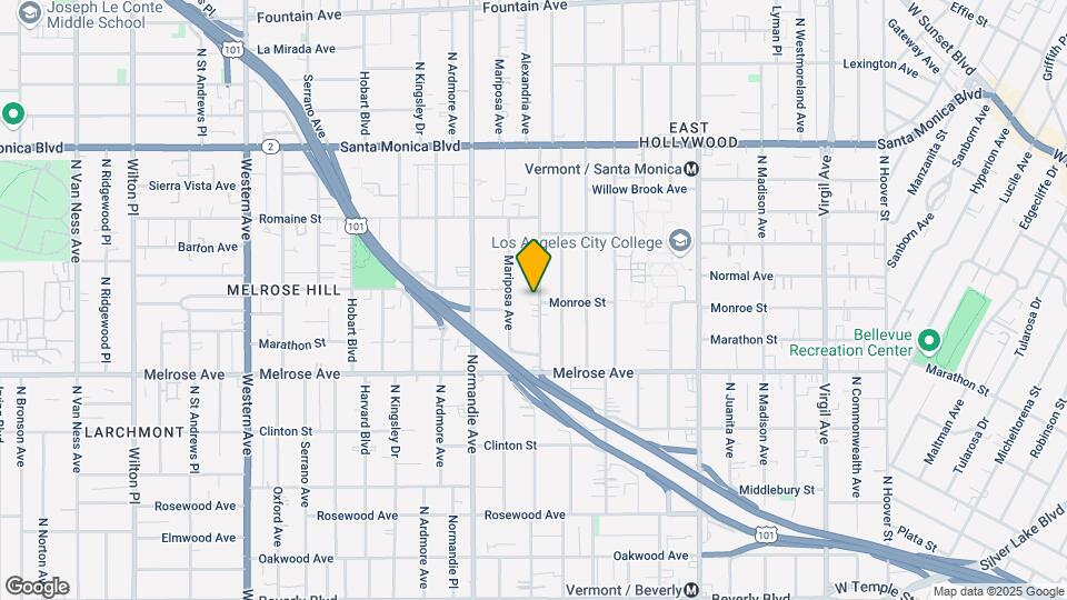 801 N Alexandria Ave Map and Location Details