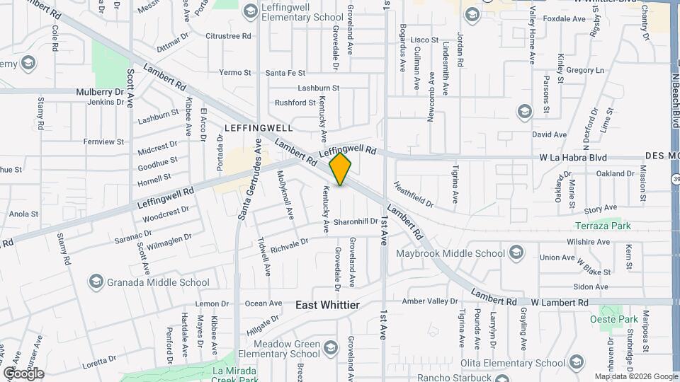 16044 Milvern Dr, Unit Casita Map and Location Details