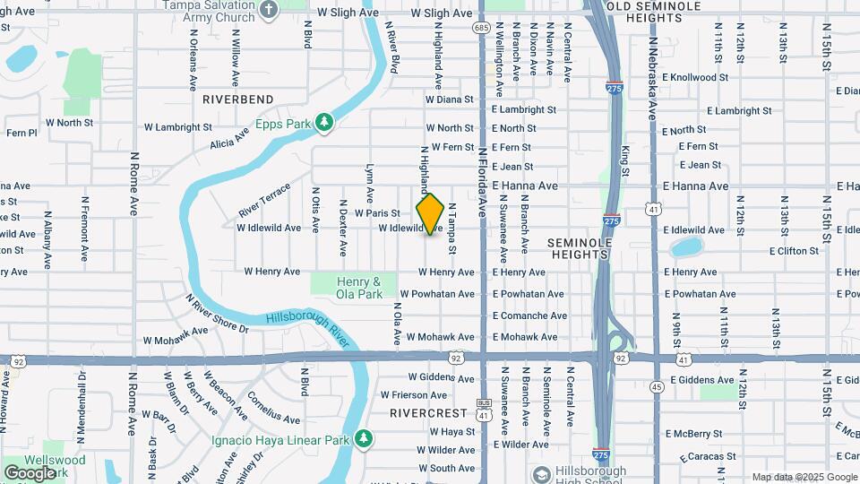 5911 N Highland Ave Map and Location Details