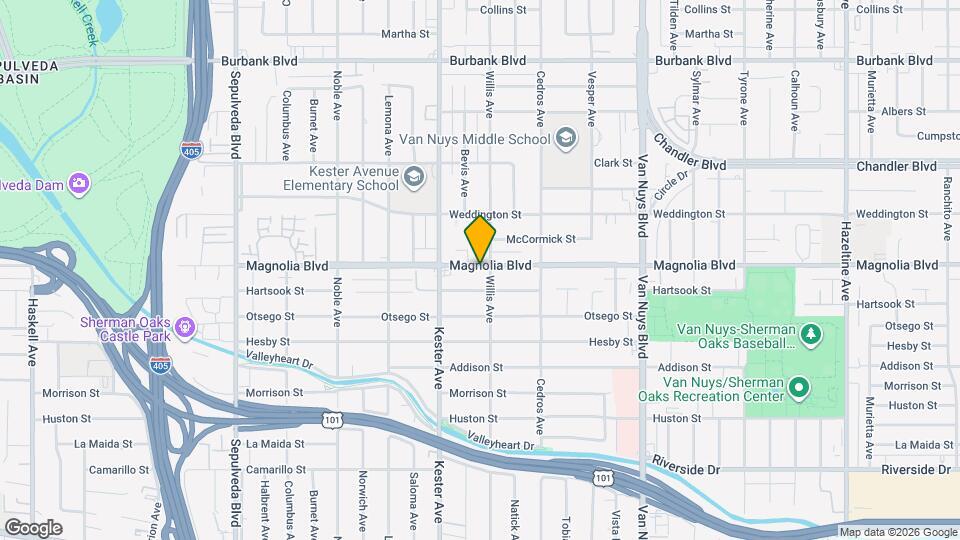14818 Magnolia Blvd, Unit 14818 Map and Location Details