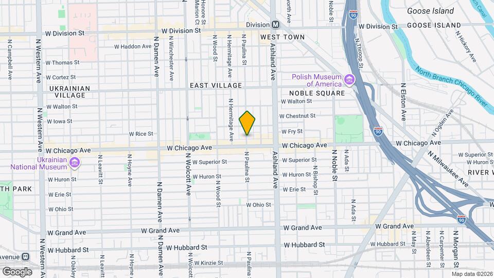 815 N Paulina St, Unit 2S Map and Location Details