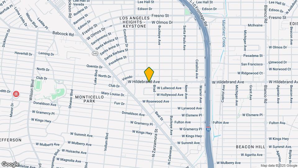 1734 Hildebrand Ave Map and Location Details