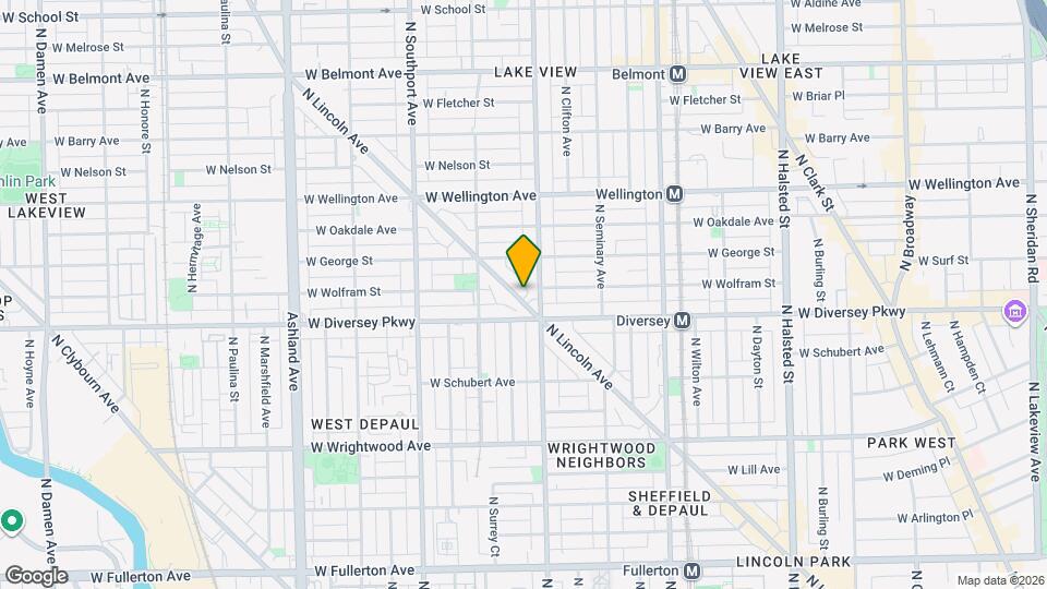2823 N Lincoln Ave, Unit # 02F Map and Location Details