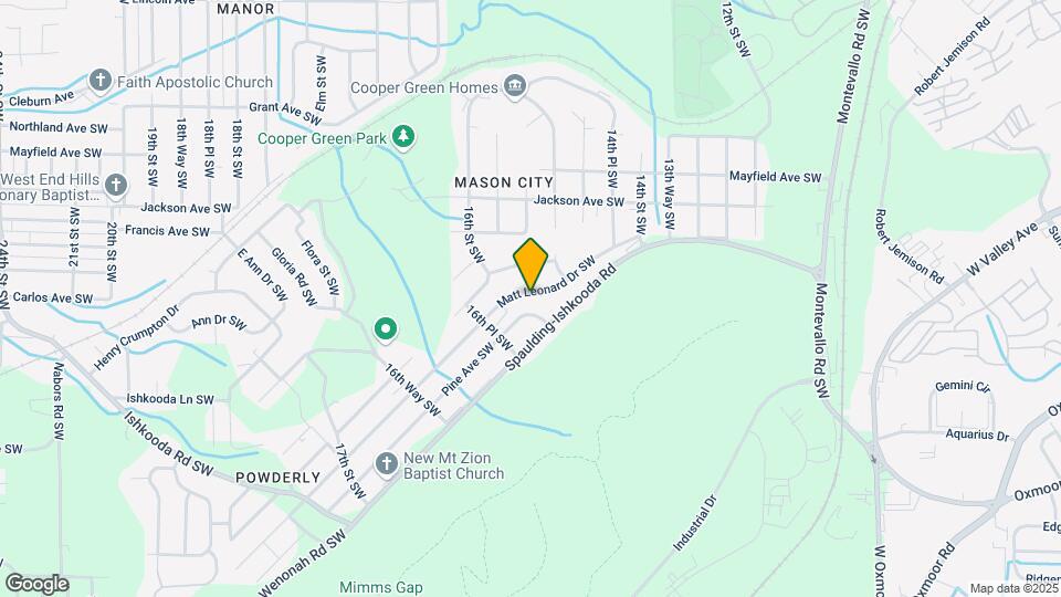 1525 Matt Leonard Dr SW Mapa y Detalles de la Ubicación