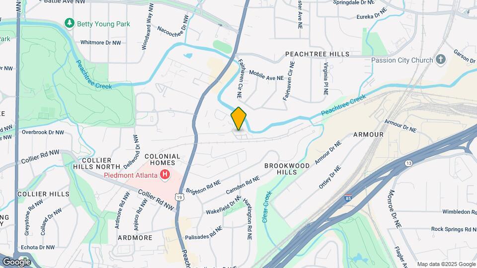 Peachtree Park Apartments Mapa y Detalles de la Ubicación