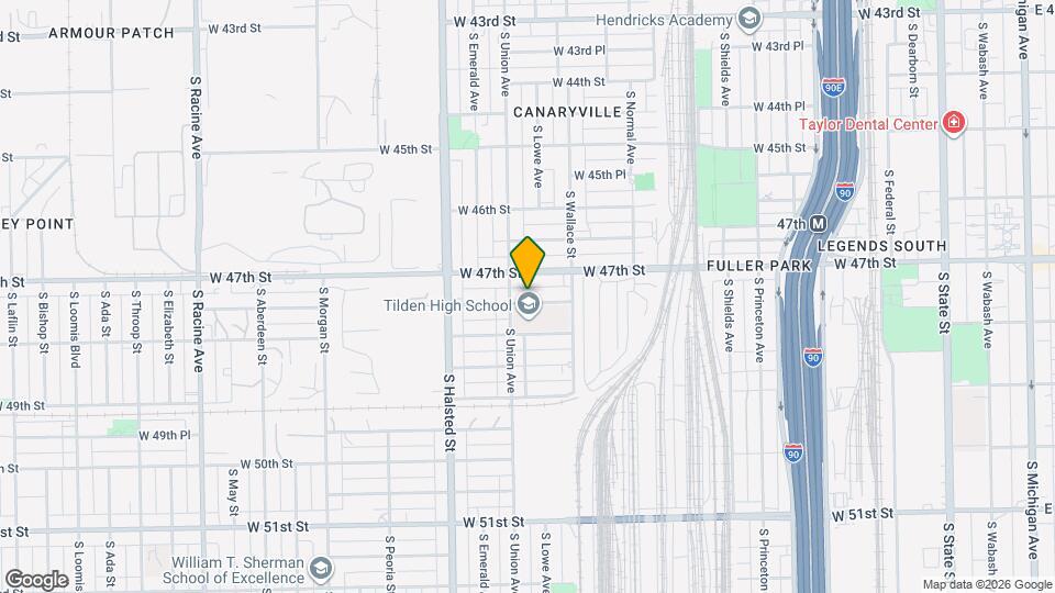 646 W 47th Pl, Unit 3rd Unit Map and Location Details
