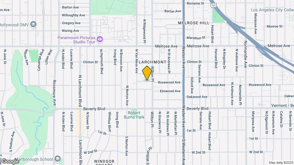 5030 Rosewood Ave Map and Location Details