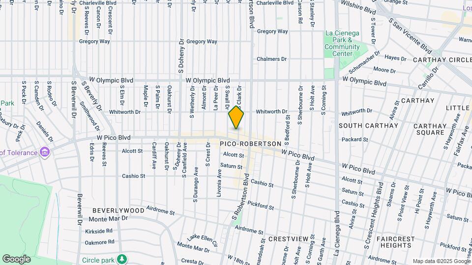 1153 S Clark Dr Map and Location Details