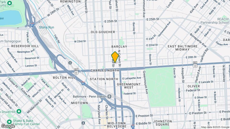 1923 St Paul St Map and Location Details