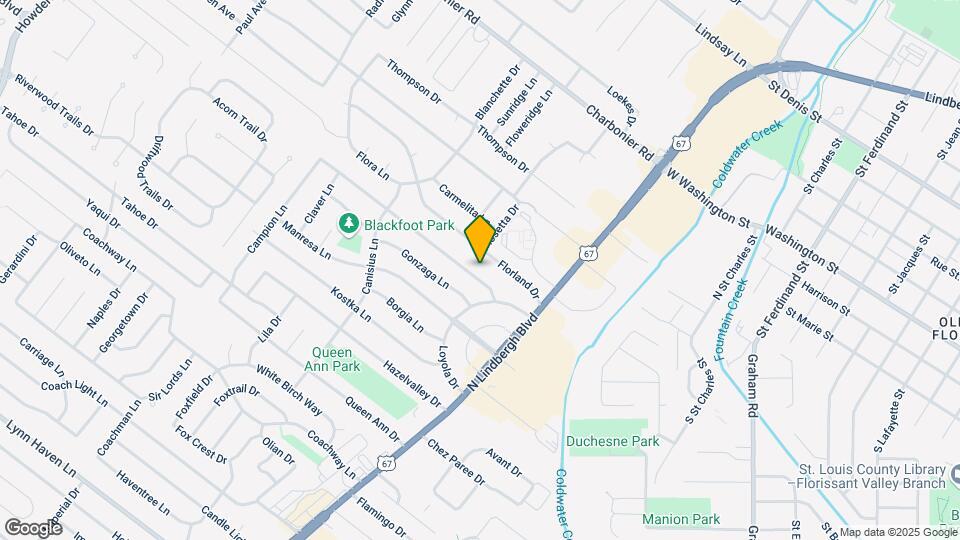 725 Bellarmine Ln Map and Location Details