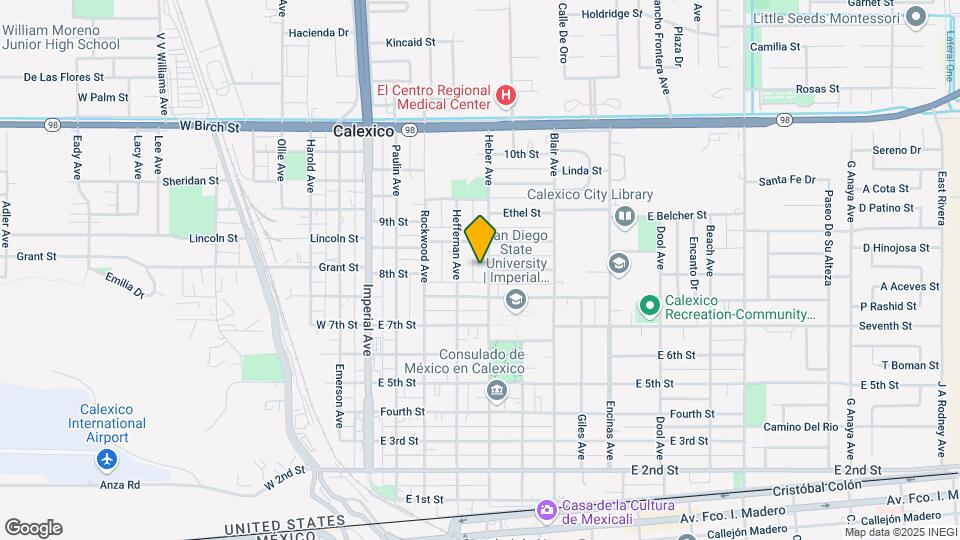 823 Heber Ave Map and Location Details