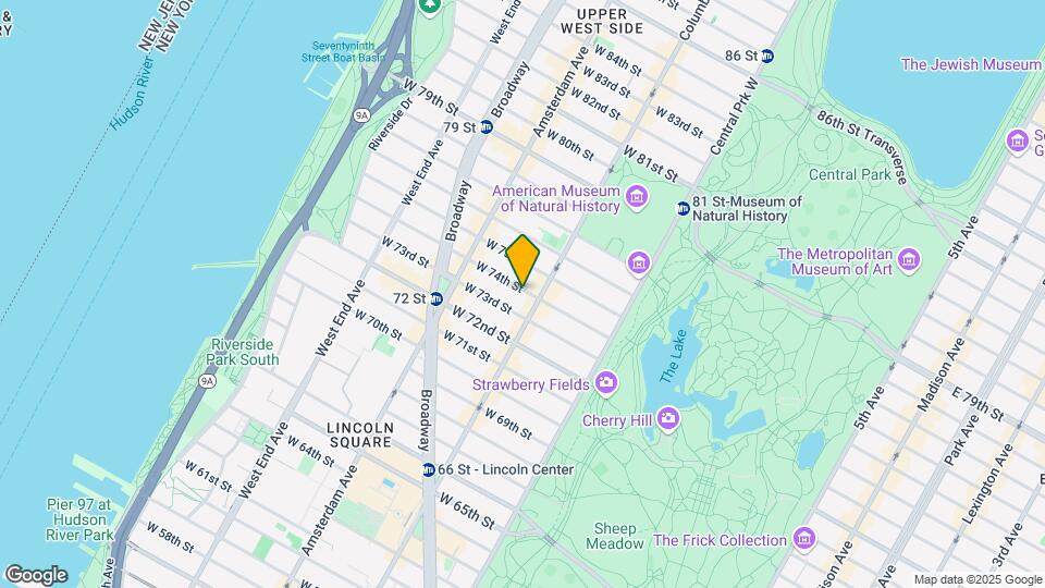 112 W 74th St Map and Location Details