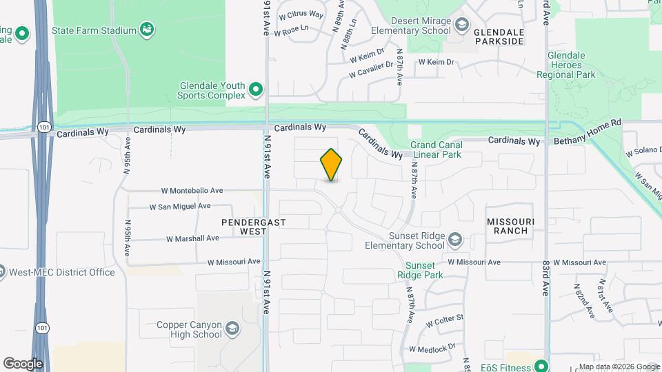 8911 W Solano Dr Map and Location Details