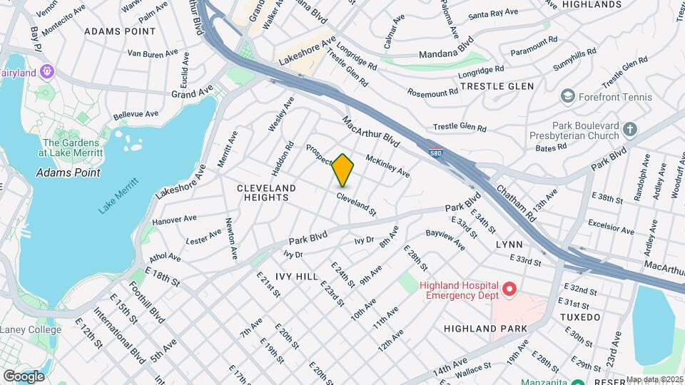 832 Cleveland St Map and Location Details