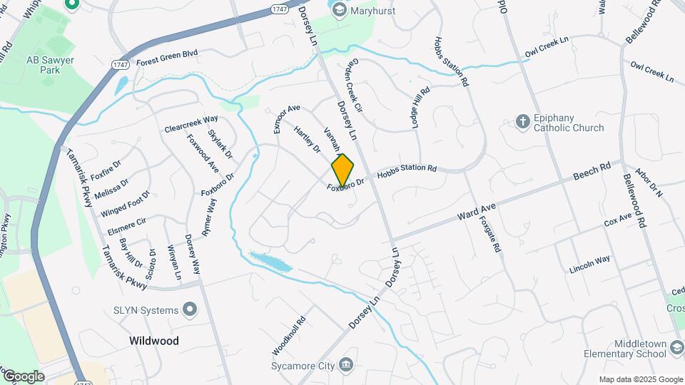 10410 Foxboro Dr Map and Location Details