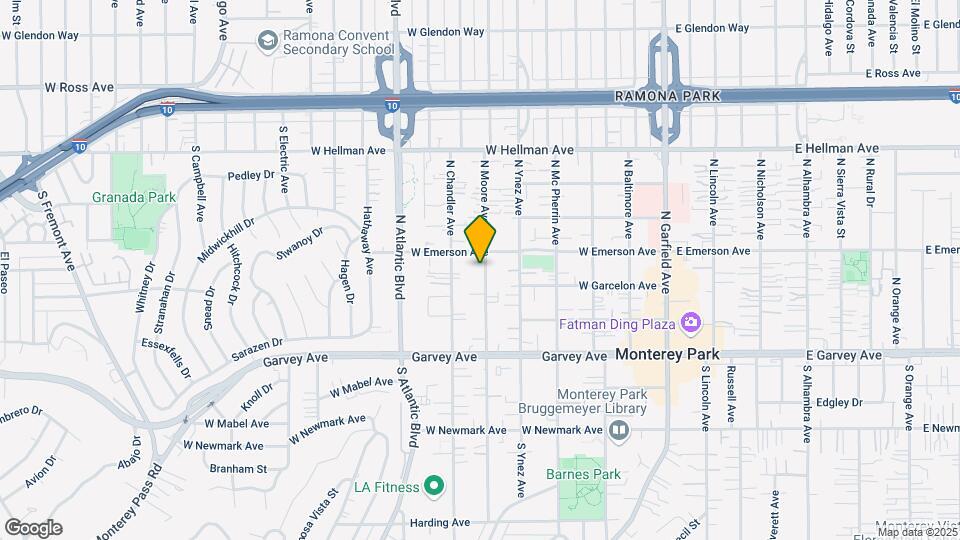 319 N Moore Ave Map and Location Details