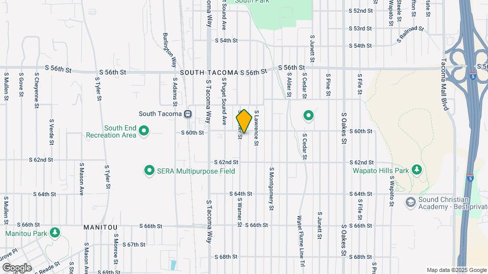 6009 S Warner St Mapa y Detalles de la Ubicación