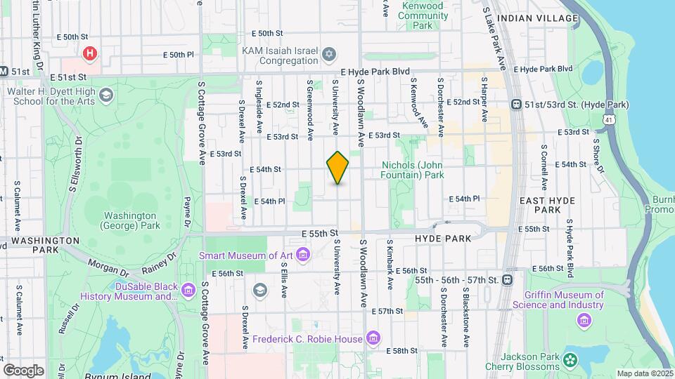 5432 S University Ave Map and Location Details