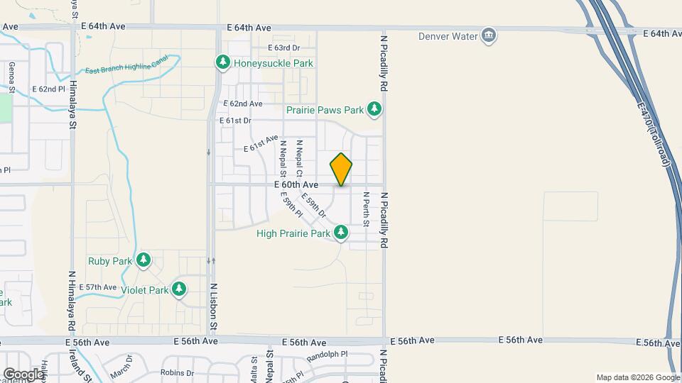 21462 E 60th Ave Map and Location Details