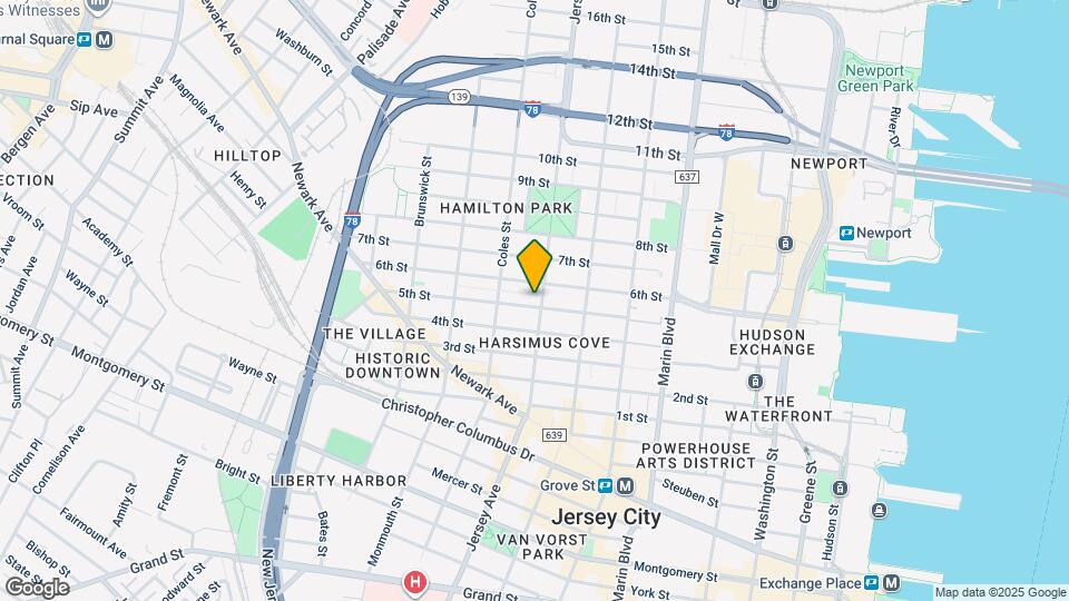 613 JERSEY Ave Map and Location Details