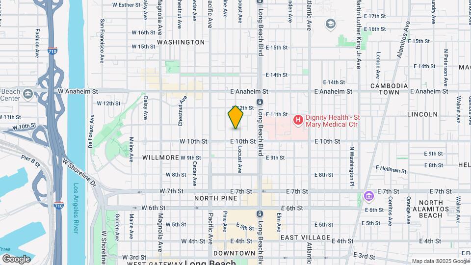 1025 Locust Ave Map and Location Details