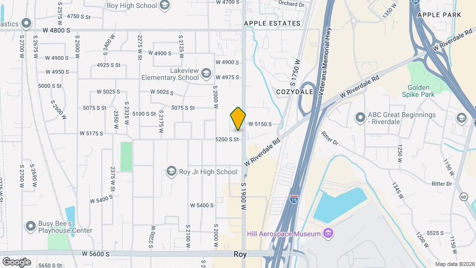 5197 S 1900 W, Unit Unit A Map and Location Details