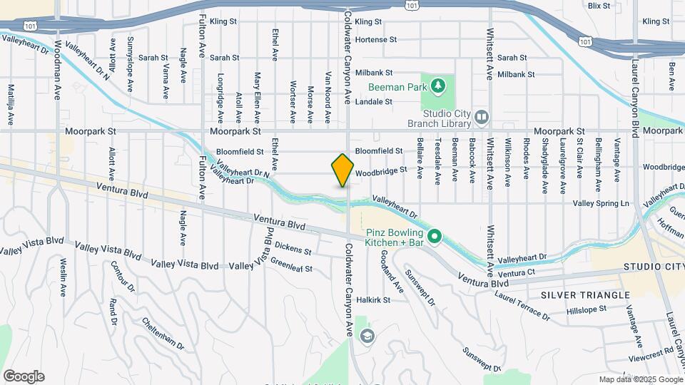 4265 Coldwater Canyon Ave Mapa y Detalles de la Ubicación