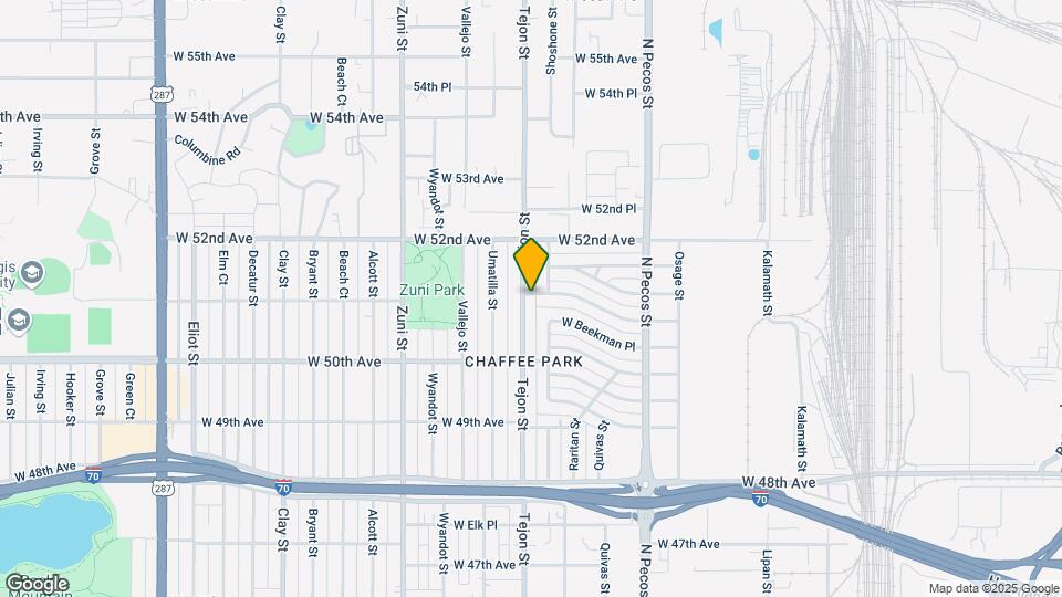 5090 Tejon St Map and Location Details