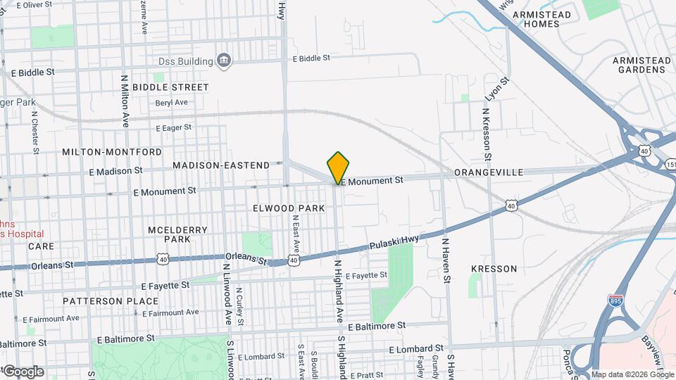 635 N Highland Ave Map and Location Details
