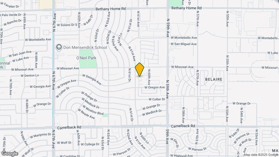 6050 W Oregon Ave Map and Location Details