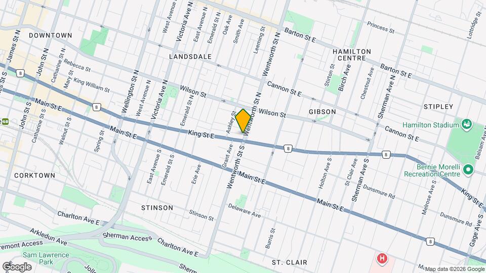 9 Wentworth St N, Unit Upper Map and Location Details