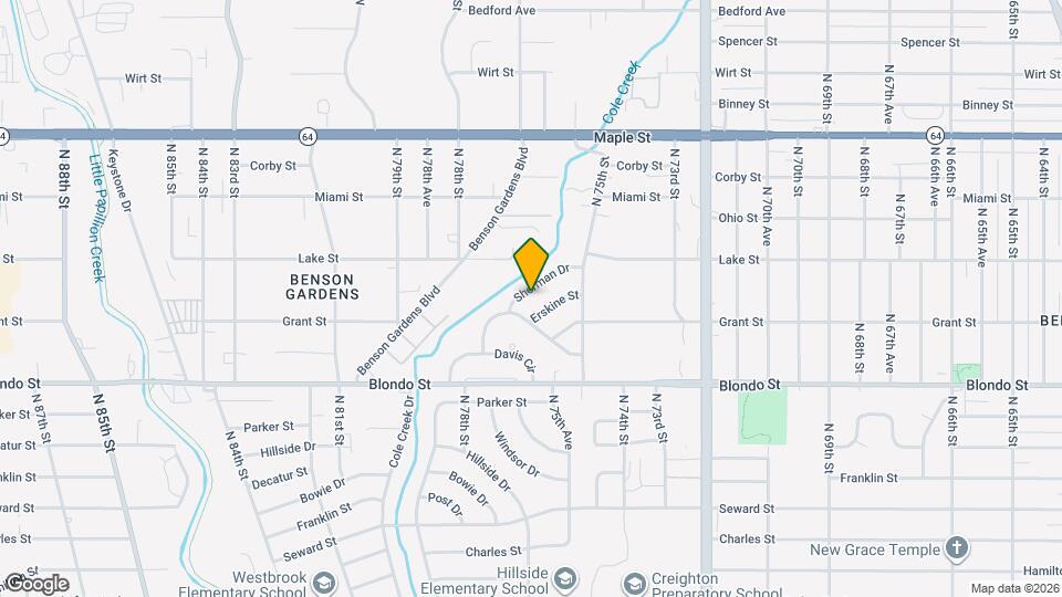 7617 Sherman Dr Map and Location Details