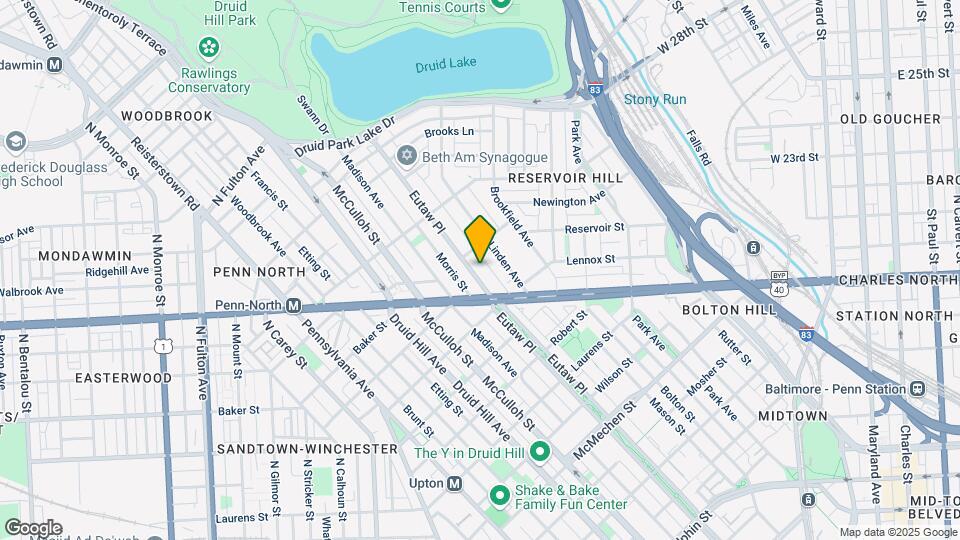 2227 Eutaw Pl Map and Location Details