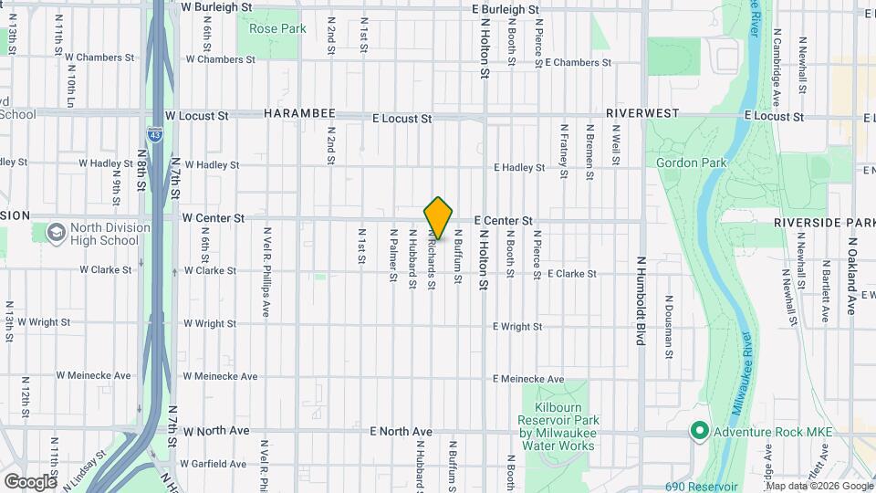 2636 N Richards St, Unit #1 Mapa y Detalles de la Ubicación