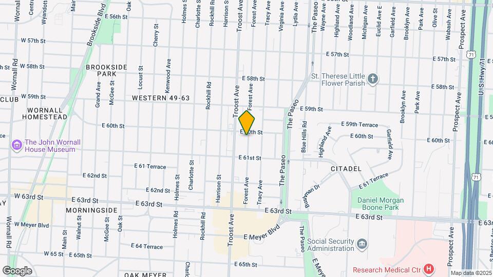 6010 Forest Ave Map and Location Details