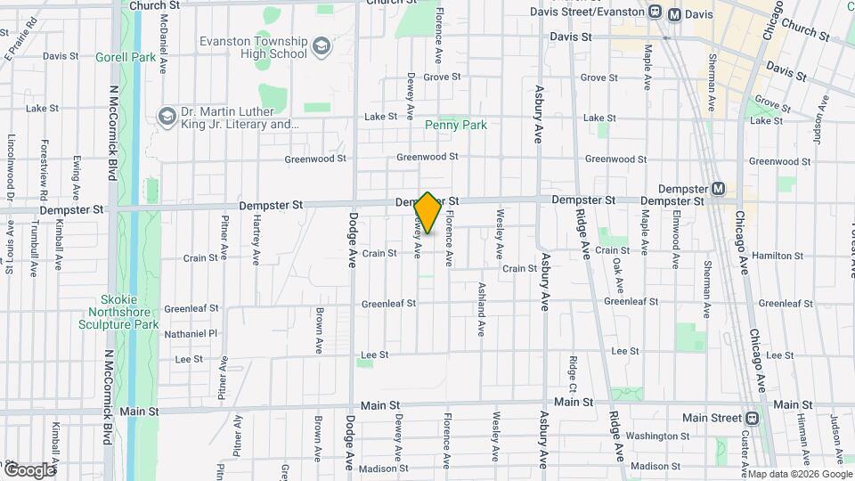 1209 Dewey Ave, Unit 2F Map and Location Details