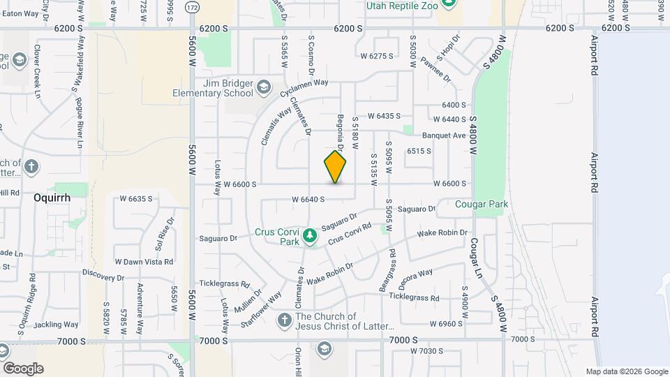 5233 W 6600 S Map and Location Details